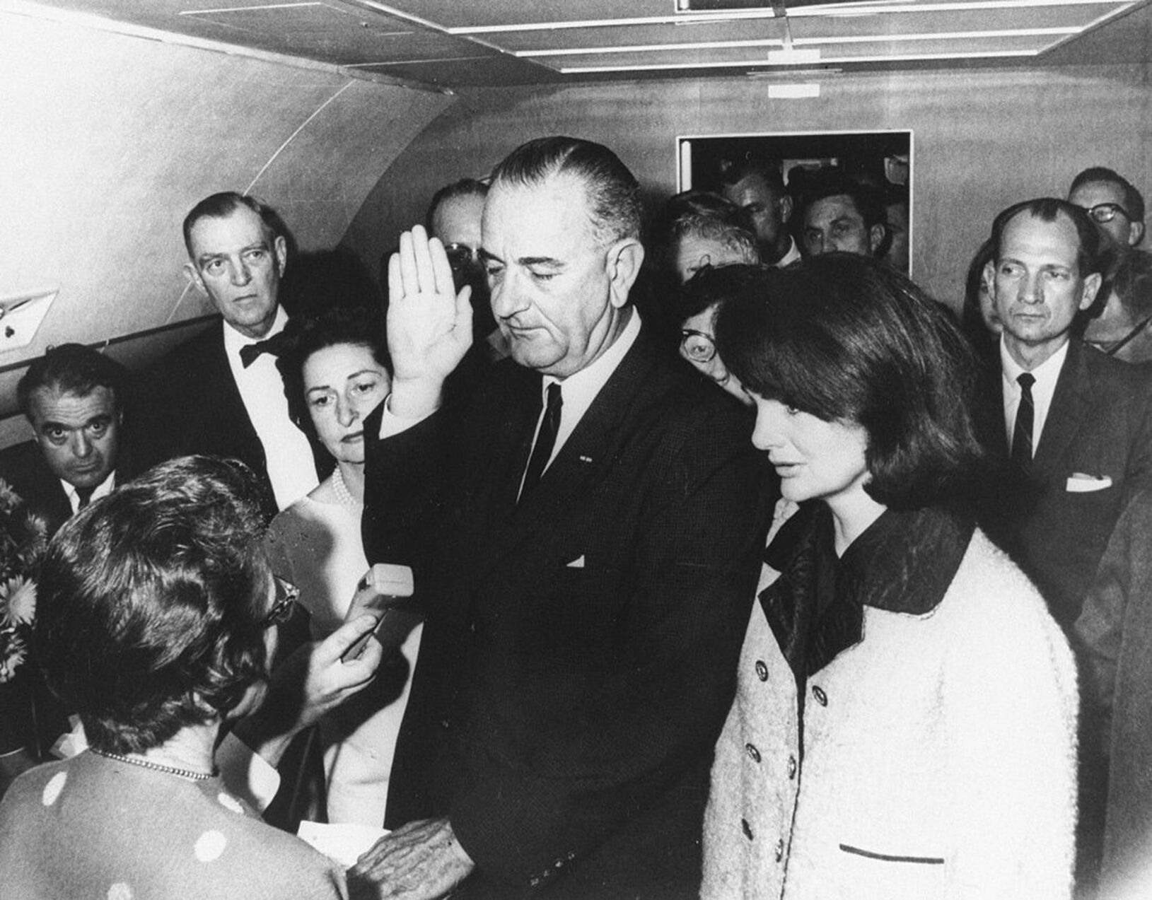Lyndon B Johnson takes oath